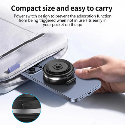 VlogPro - Small 360° Motorised Suction Cup & Magnetic Phone Holder