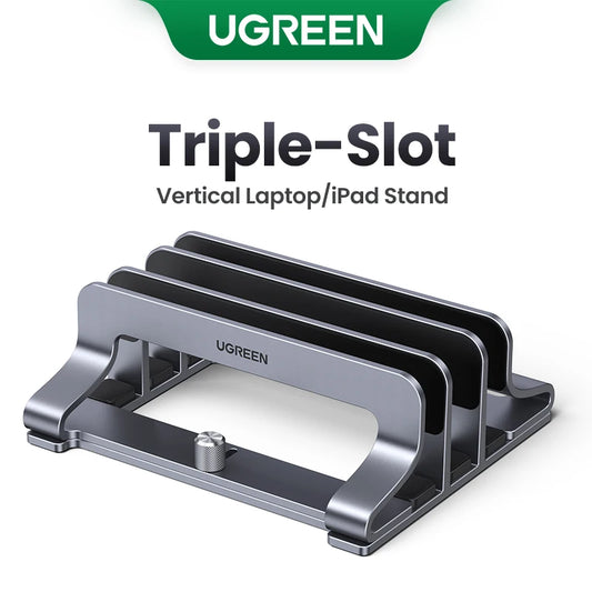 UGREEN Triple Slot Vertical Aluminium Laptop Stand